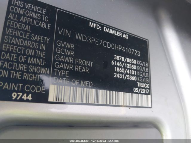 Photo 8 VIN: WD3PE7CD0HP410723 - MERCEDES-BENZ SPRINTER 2500 