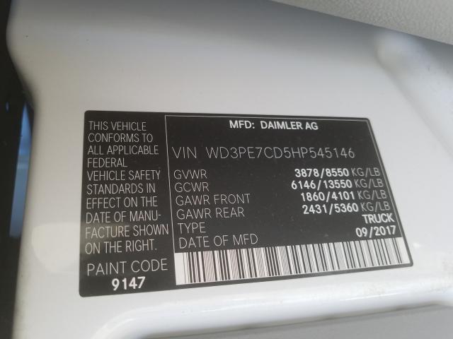 Photo 9 VIN: WD3PE7CD5HP545146 - MERCEDES-BENZ SPRINTER 2 