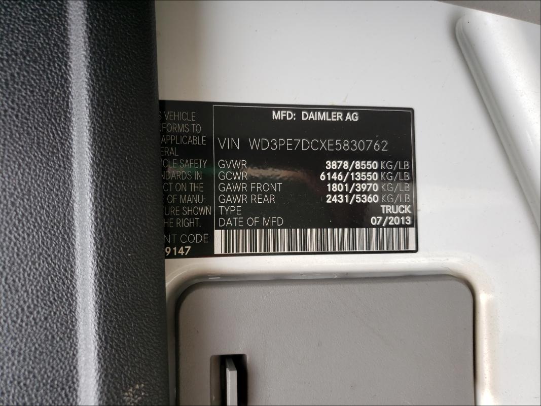 Photo 9 VIN: WD3PE7DCXE5830762 - MERCEDES-BENZ SPRINTER 2 