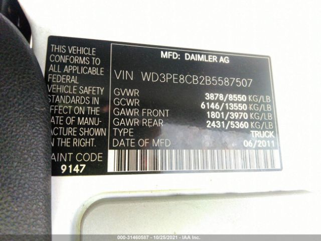 Photo 8 VIN: WD3PE8CB2B5587507 - MERCEDES-BENZ SPRINTER CARGO VANS 