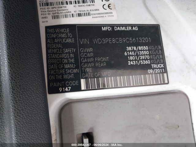 Photo 8 VIN: WD3PE8CB9C5613201 - MERCEDES-BENZ SPRINTER 