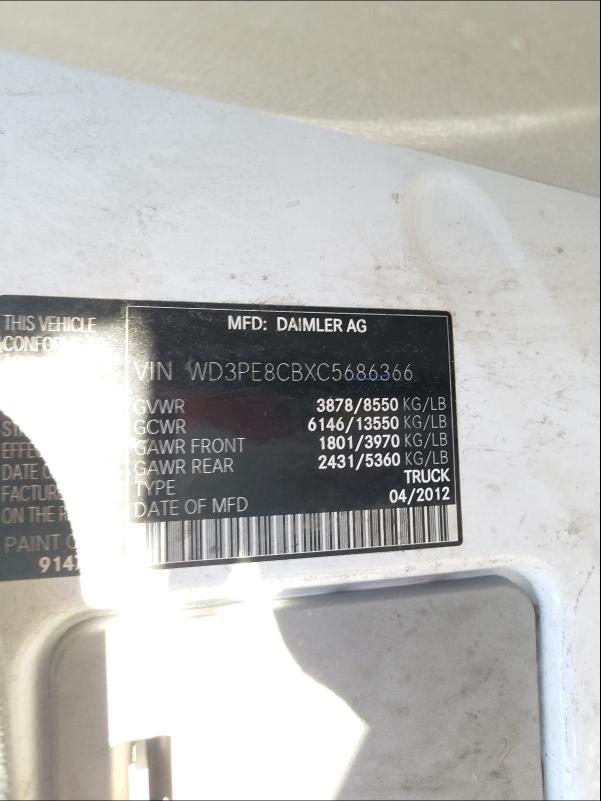 Photo 9 VIN: WD3PE8CBXC5686366 - MERCEDES-BENZ SPRINTER 2 