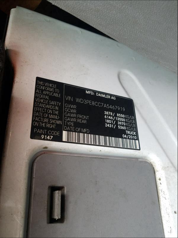 Photo 9 VIN: WD3PE8CC7A5467919 - MERCEDES-BENZ SPRINTER 2 