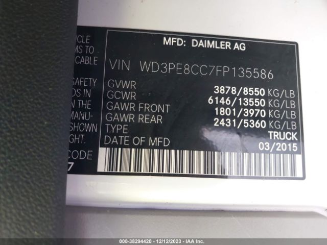 Photo 8 VIN: WD3PE8CC7FP135586 - MERCEDES-BENZ SPRINTER 