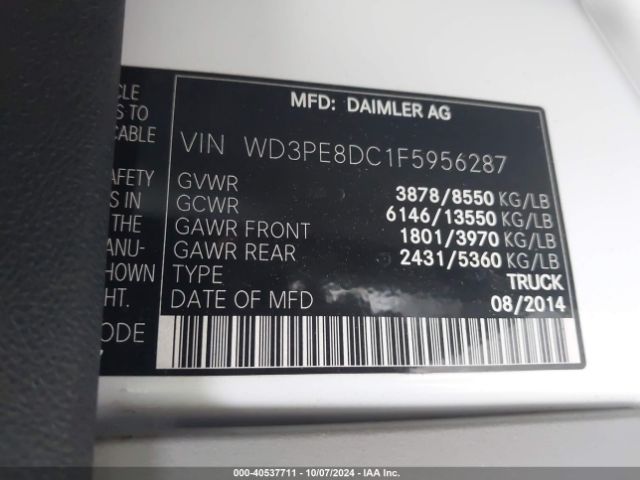 Photo 8 VIN: WD3PE8DC1F5956287 - MERCEDES-BENZ SPRINTER 