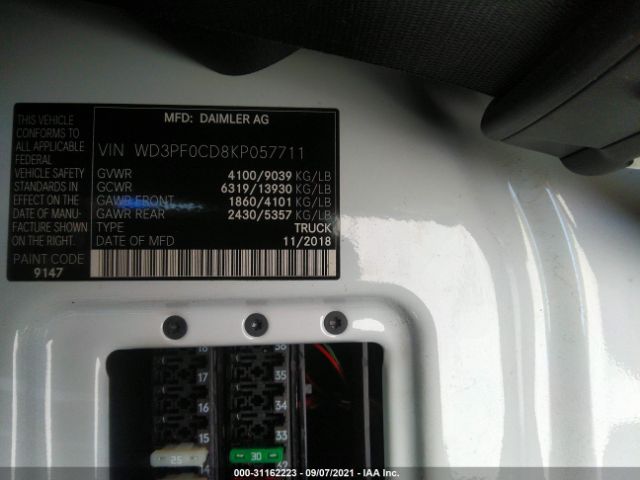 Photo 8 VIN: WD3PF0CD8KP057711 - MERCEDES-BENZ SPRINTER CARGO VAN 