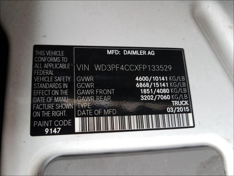 Photo 6 VIN: WD3PF4CCXFP133529 - MERCEDES-BENZ SPRINTER 3 