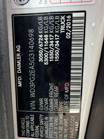 Photo 9 VIN: WD3PG2EA5G3140698 - MERCEDES-BENZ METRIS 