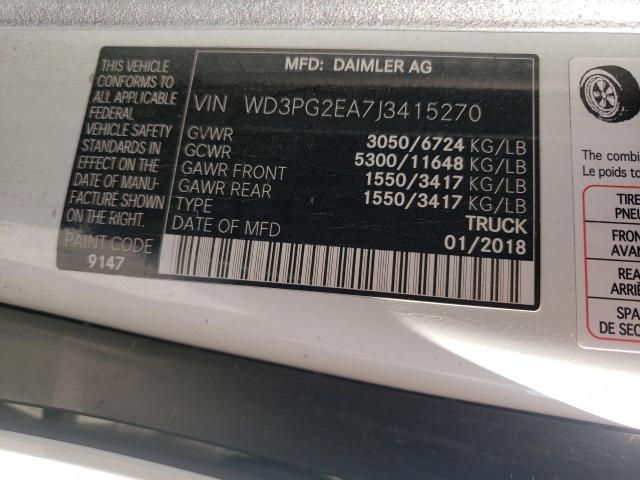 Photo 9 VIN: WD3PG2EA7J3415270 - MERCEDES-BENZ METRIS 