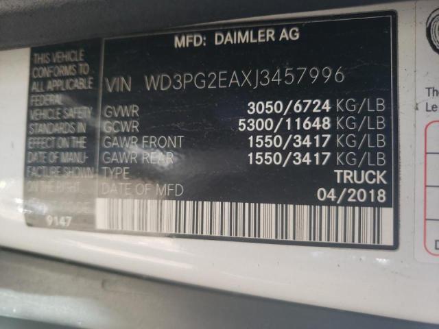 Photo 9 VIN: WD3PG2EAXJ3457996 - MERCEDES-BENZ METRIS 