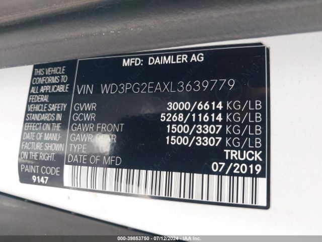 Photo 8 VIN: WD3PG2EAXL3639779 - MERCEDES-BENZ METRIS 