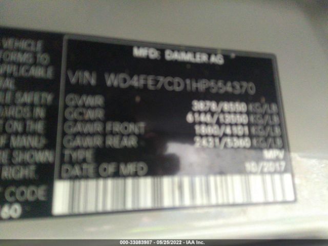 Photo 8 VIN: WD4FE7CD1HP554370 - MERCEDES-BENZ SPRINTER VAN 