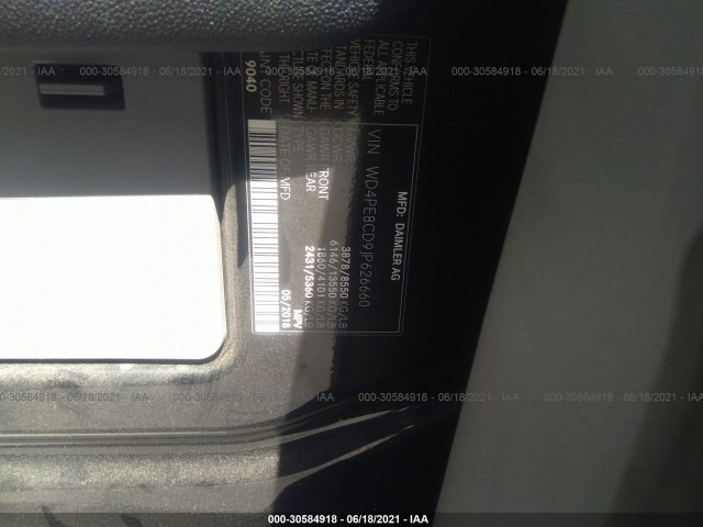 Photo 8 VIN: WD4PE8CD9JP626660 - MERCEDES-BENZ SPRINTER VAN 