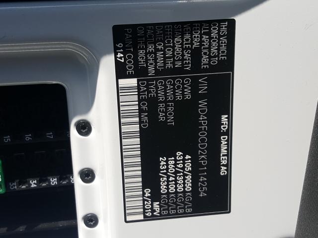 Photo 9 VIN: WD4PF0CD2KP114254 - MERCEDES-BENZ SPRINTER 2 