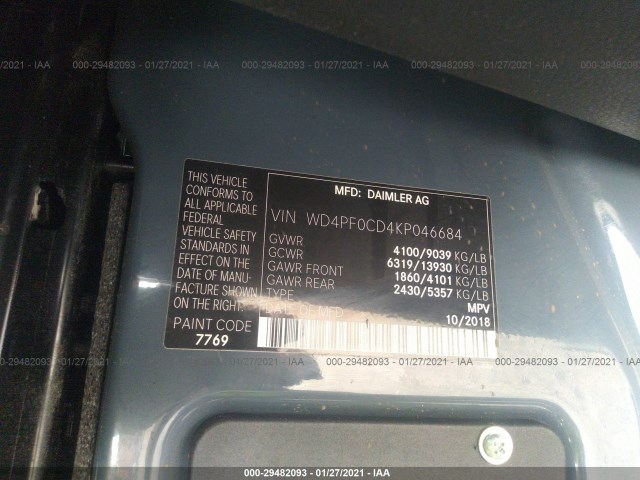 Photo 8 VIN: WD4PF0CD4KP046684 - MERCEDES-BENZ SPRINTER VAN 