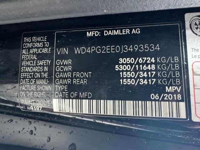 Photo 9 VIN: WD4PG2EE0J3493534 - MERCEDES-BENZ METRIS 