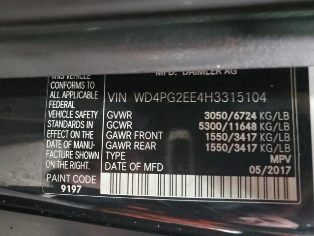 Photo 11 VIN: WD4PG2EE4H3315104 - MERCEDES-BENZ METRIS 