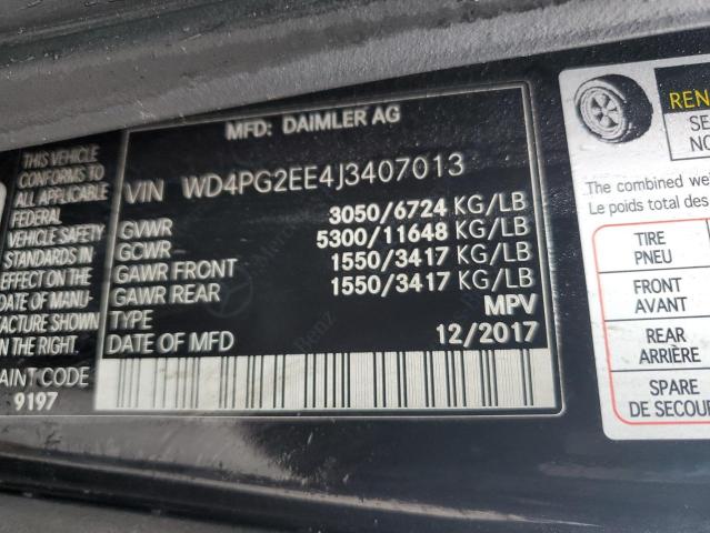 Photo 12 VIN: WD4PG2EE4J3407013 - MERCEDES-BENZ METRIS 