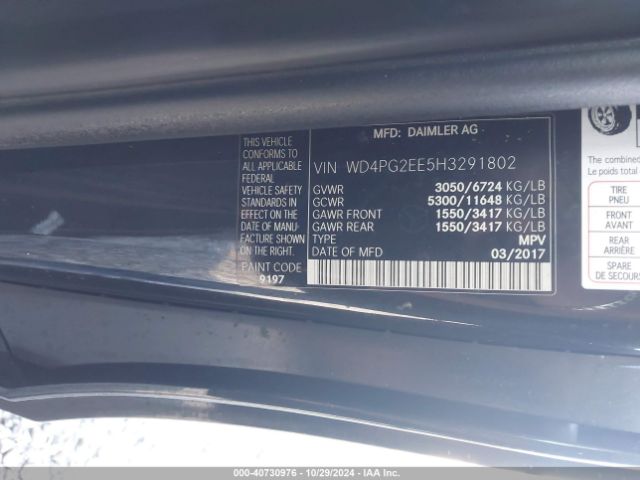 Photo 8 VIN: WD4PG2EE5H3291802 - MERCEDES-BENZ METRIS 