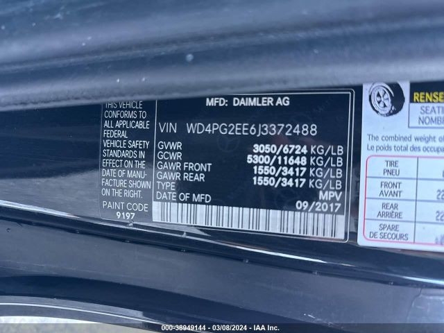 Photo 8 VIN: WD4PG2EE6J3372488 - MERCEDES-BENZ METRIS 