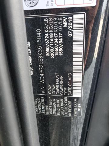 Photo 12 VIN: WD4PG2EE8K3515040 - MERCEDES-BENZ METRIS 