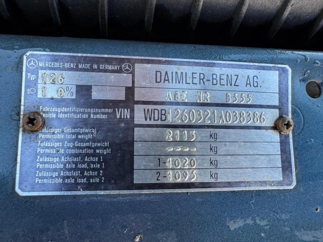 Photo 9 VIN: WDB1260321A038386 - MERCEDES-BENZ 500SE 