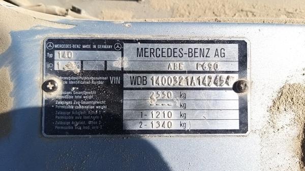 Photo 1 VIN: WDB1400321A147454 - MERCEDES-BENZ S 320 