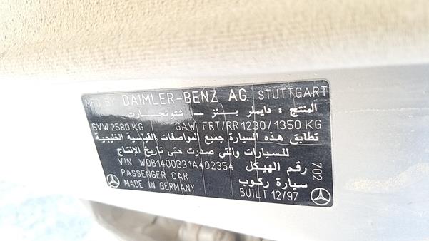 Photo 2 VIN: WDB1400331A402354 - MERCEDES-BENZ S 320 