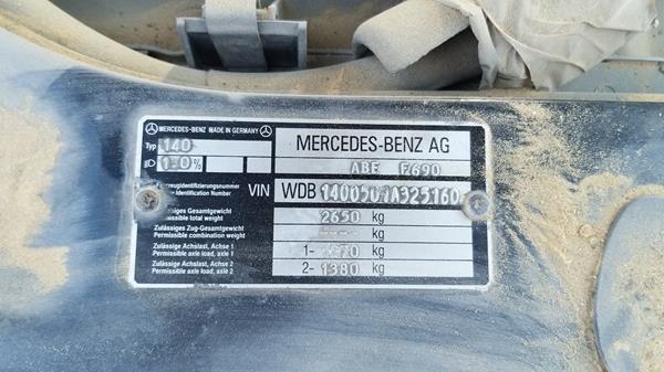 Photo 2 VIN: WDB1400501A325160 - MERCEDES-BENZ S 500 