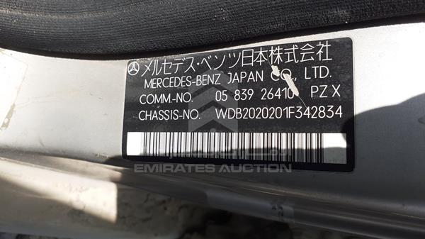 Photo 2 VIN: WDB2020201F342834 - MERCEDES-BENZ C 200 