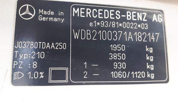 Photo 1 VIN: WDB2100371A182147 - MERCEDES-BENZ E 230 