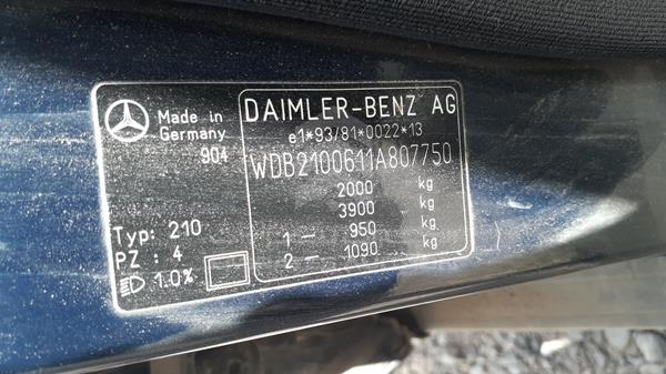 Photo 1 VIN: WDB2100611A807750 - MERCEDES-BENZ E240 