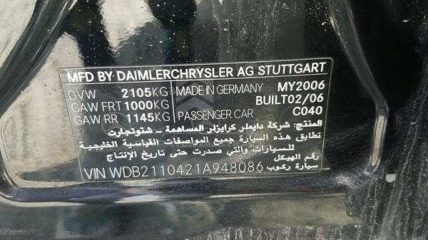 Photo 2 VIN: WDB2110421A948086 - MERCEDES-BENZ E200 