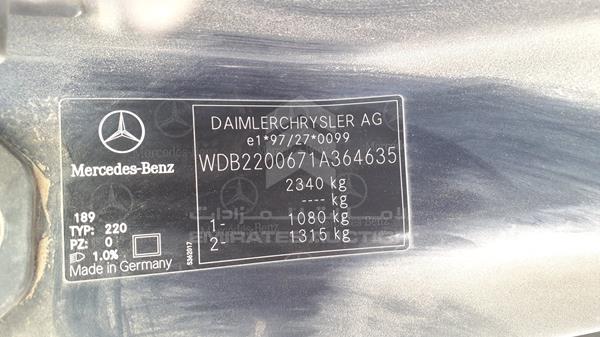 Photo 1 VIN: WDB2200671A364635 - MERCEDES-BENZ S 320 