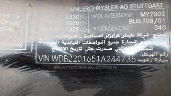 Photo 2 VIN: WDB2201651A244735 - MERCEDES-BENZ S 320 