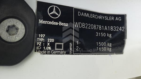 Photo 2 VIN: WDB2208781A183242 - MERCEDES-BENZ S 600 