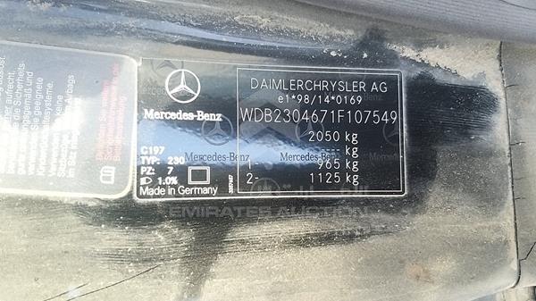 Photo 3 VIN: WDB2304671F107549 - MERCEDES-BENZ SL 350 