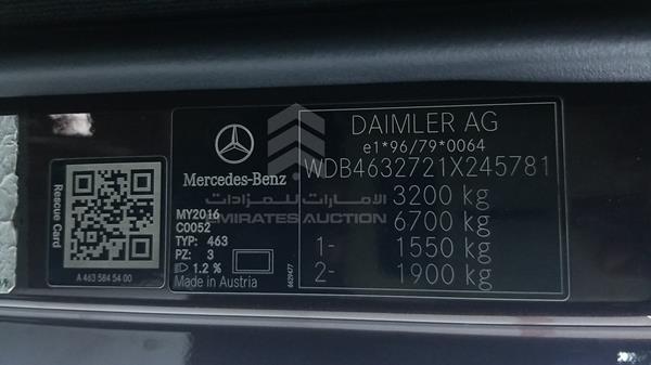 Photo 3 VIN: WDB4632721X245781 - MERCEDES-BENZ G 63 AMG 