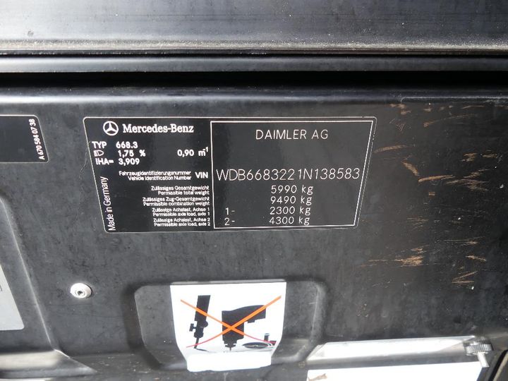 Photo 12 VIN: WDB6683221N138583 - MERCEDES-BENZ VARIO 