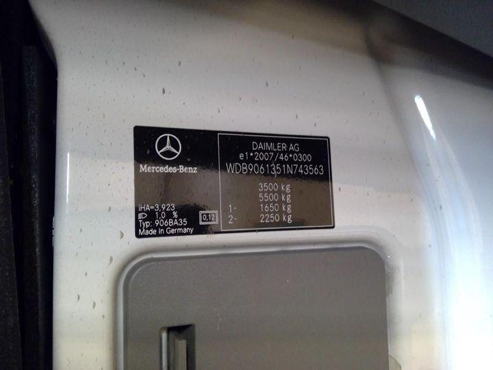 Photo 10 VIN: WDB9061351N743563 - MERCEDES-BENZ SPRINTER 