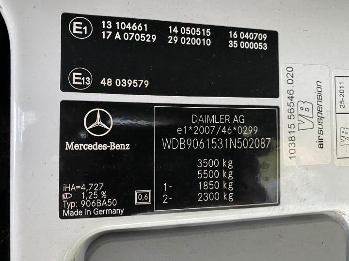 Photo 8 VIN: WDB9061531N502087 - MERCEDES-BENZ SPRINTER CHASSIS SINGLE CAB 