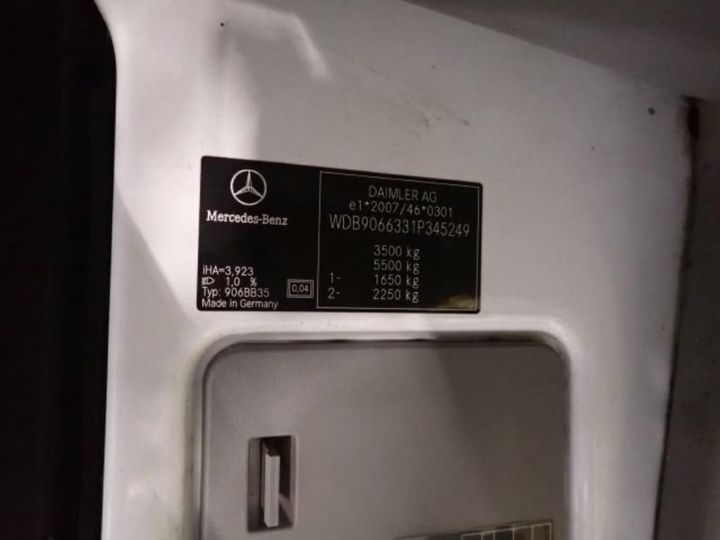 Photo 10 VIN: WDB9066331P345249 - MERCEDES-BENZ SPRINTER 