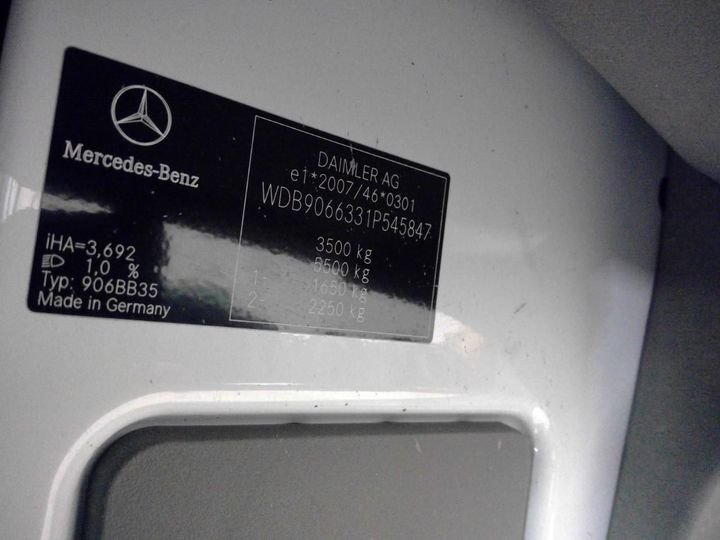 Photo 9 VIN: WDB9066331P545847 - MERCEDES-BENZ SPRINTER 