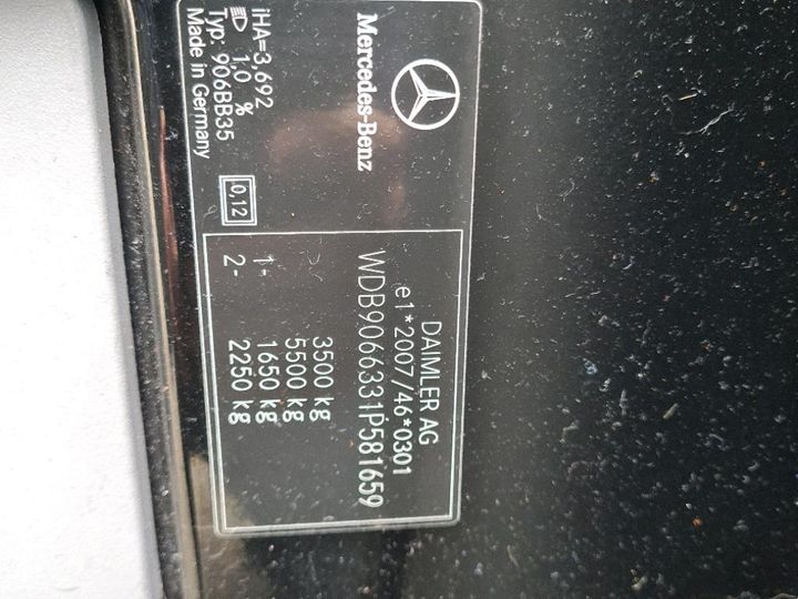 Photo 4 VIN: WDB9066331P581659 - MERCEDES-BENZ SPRINTER 