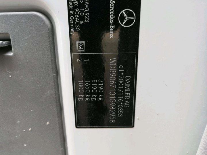 Photo 8 VIN: WDB9067131S982958 - MERCEDES-BENZ SPRINTER COMBI 