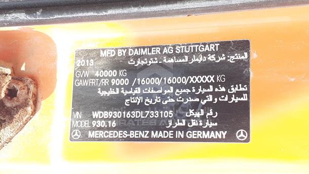 Photo 2 VIN: WDB930163DL733105 - MERCEDES-BENZ ACTROS 