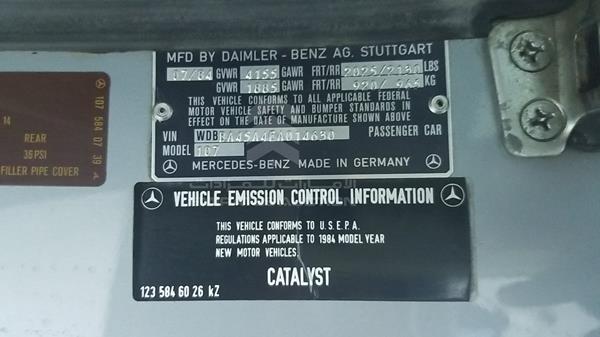 Photo 2 VIN: WDBBA45A4EA014630 - MERCEDES-BENZ SL 380 