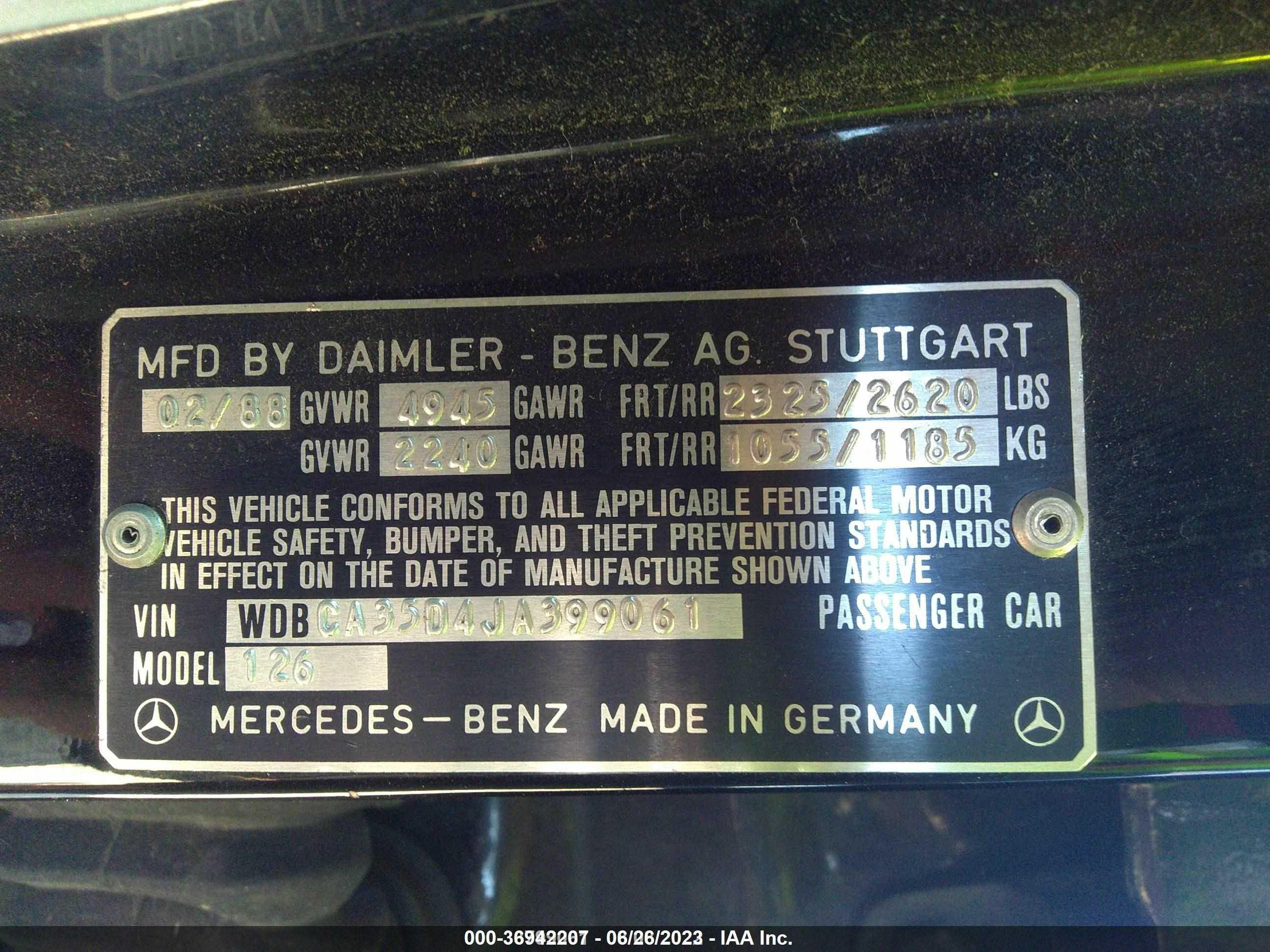 Photo 8 VIN: WDBCA35D4JA399061 - MERCEDES-BENZ NULL 