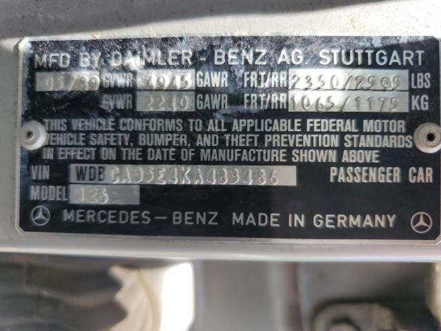 Photo 12 VIN: WDBCA35E4KA483486 - MERCEDES-BENZ S-CLASS 