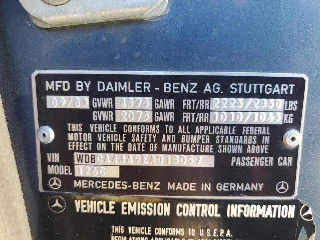 Photo 11 VIN: WDBCA44A9EA013057 - MERCEDES-BENZ 500 SEC 